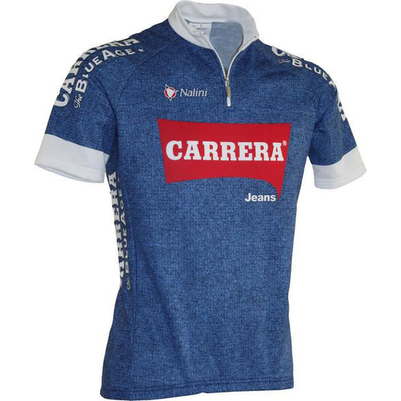 Team Carrera Retro SS Jersey (Blue) SALE