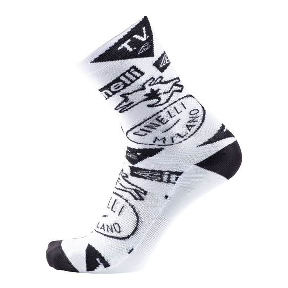 Cinelli TEMPO Socks - White/Black (0360)