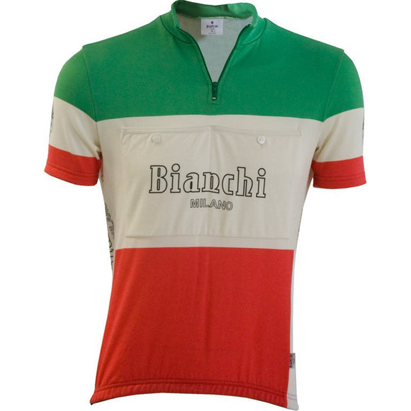Bianchi-Milano Tri-Colore Wool Jersey for Cycling